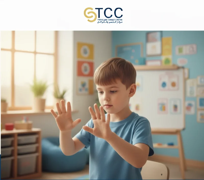 حركة يد طفل التوحد